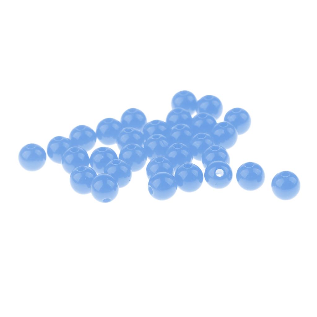 30 Pieces 6mm Blue Fishing Large Fishing Beads Carp Fishing Stop Rigs Bead