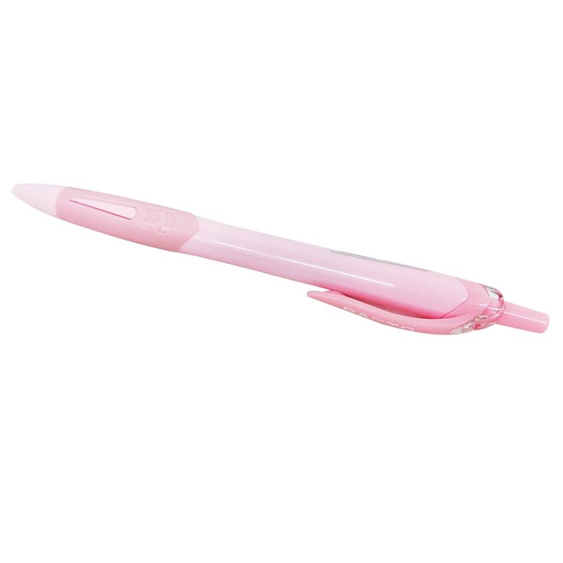 Bút Gel Bấm 0.6 mm Màu Pastel Pazto - Flexoffice FO-GELB039 - Thân Bút Hồng - Mực Xanh