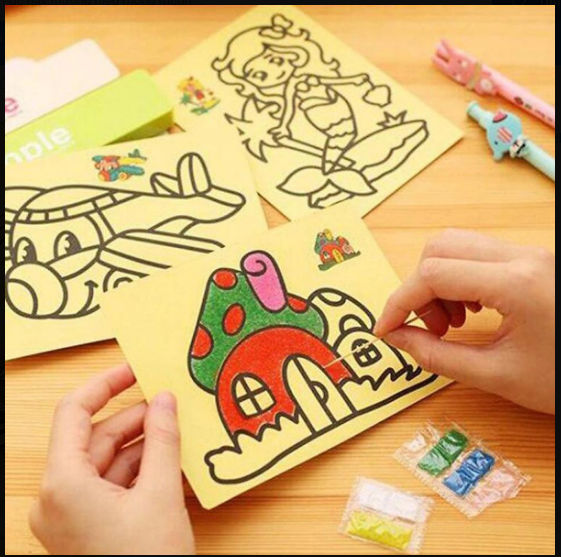 Bộ sách  “STICKER THẦN KỲ PHÁT TRIỂN IQ -  EQ – CQ. Trọn bộ 6 cuốn. Dành cho trẻ từ 2-5 tuổi. Tặng tranh cát cho bé