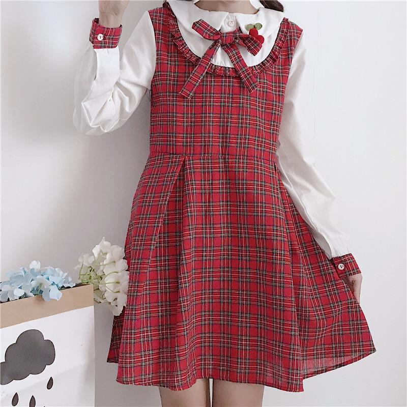 Đầm dạo phố cổ sen caro Mã: DA5159