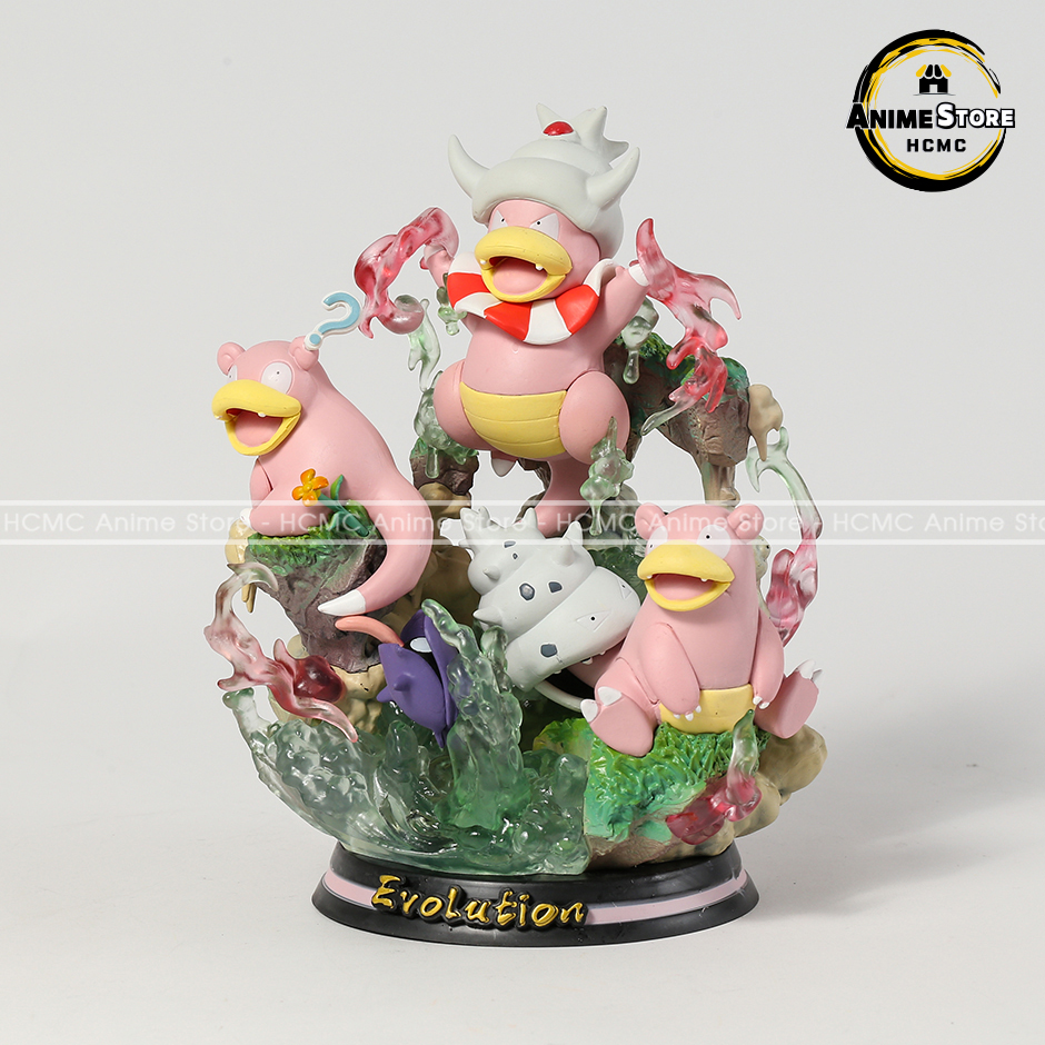 Mô hình Pokemon tiến hóa Slowpoke - Slowbro - Slowking có đèn led siêu đẹp