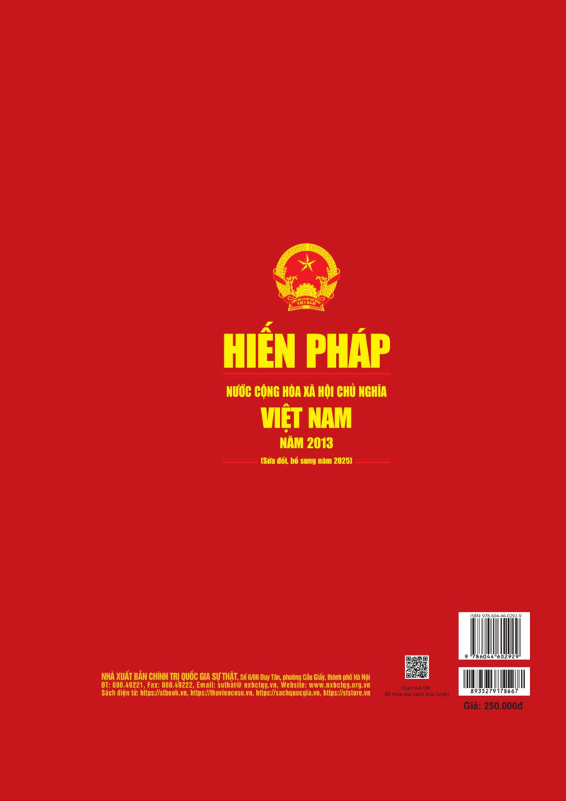 Hiến pháp nước Cộng hòa xã hội chủ nghĩa Việt Nam năm 2013 ( sửa đổi, bổ sung năm 2025)
