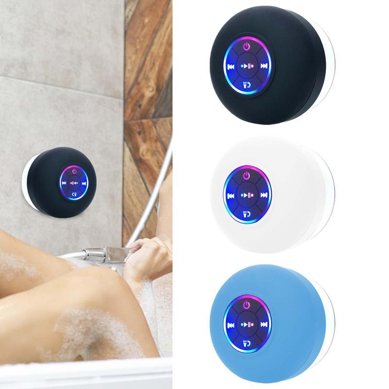 Loa răng xanh mini Loa phòng tắm không thấm nước Loa vòi hoa sen không dây Máy nghe nhạc hấp phụ mạnh cho xe hơi Hồ bơi ngoài trời Màu sắc: Đen