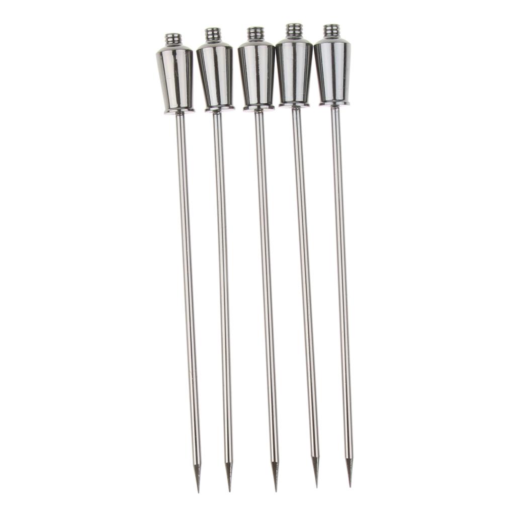 1Pc Stainless Steel Cocktail Pick Fruit Stick Martini Picks Home Bar Tool