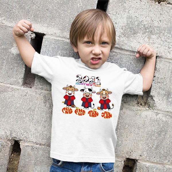Áo Tân Sửu 2021 Cho Trẻ Em Siêu Cute | Áo Tết Cung Chúc Tân Xuân Đẹp LX09