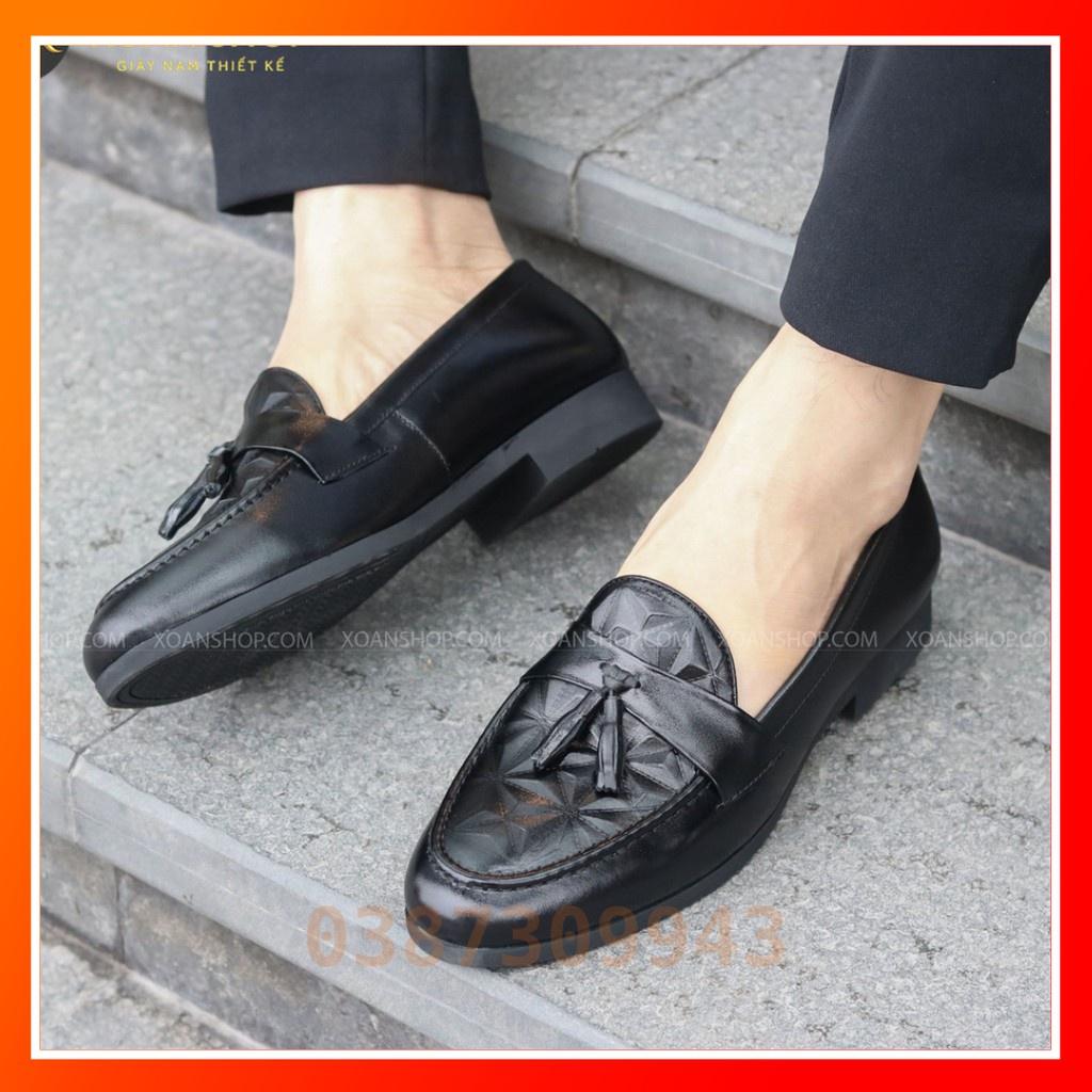 Giày Da Nam Bền Đẹp Gía Rẻ In 3D Thời Trang Có Chuông - Mã G012 chuông
