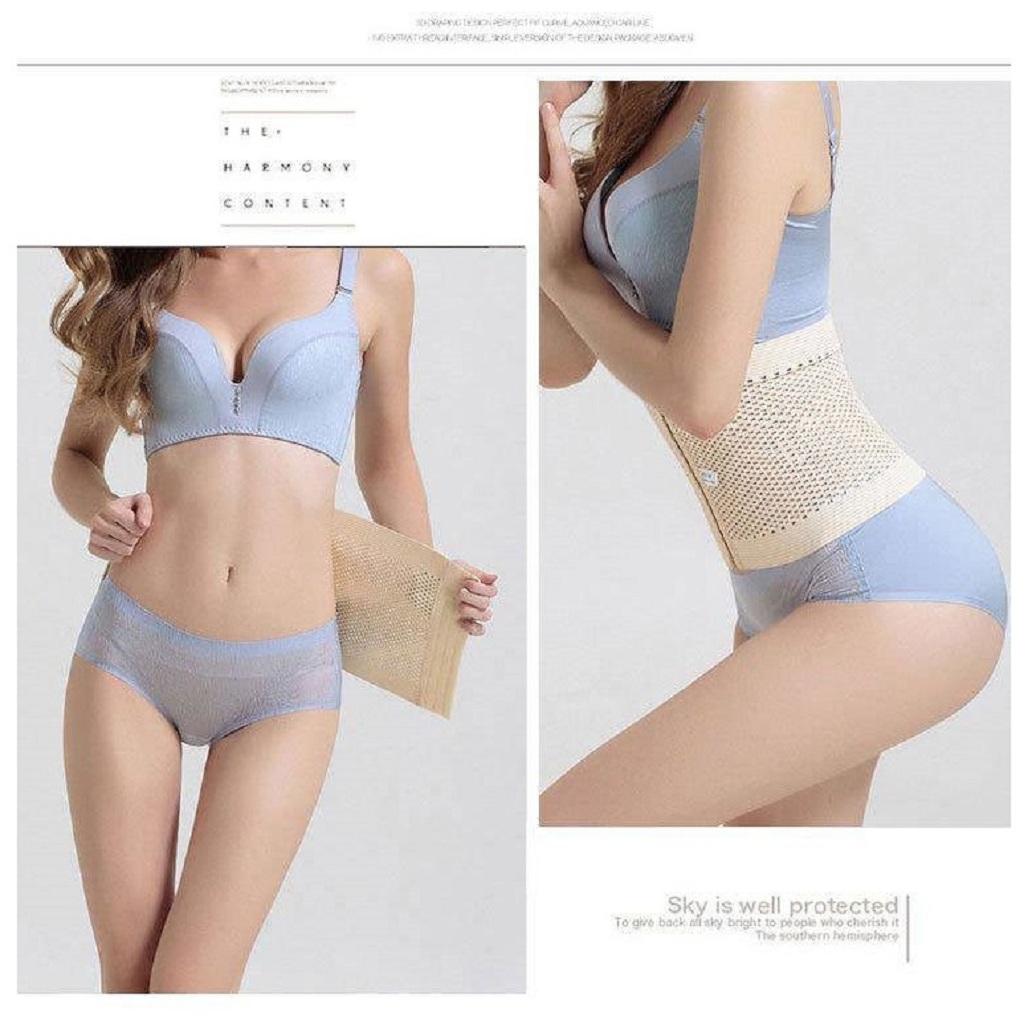 Đai nịt bụng sau sinh 3 nấc móc cài định hình eo thon gọn