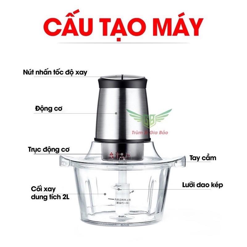 Máy Xay Thịt-Máy xay đa năng Cối Inox 4 Lưỡi,Công suất 300W