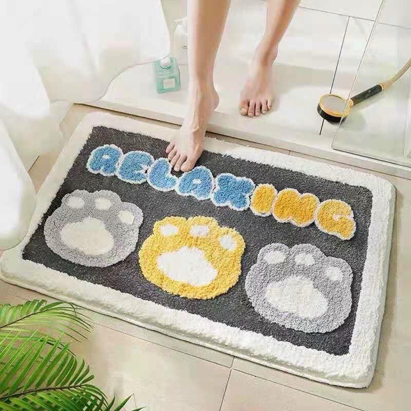 Thảm lau chân lông cừu 5D, Thảm chùi chân mẫu mới chống trượt, thấm nước