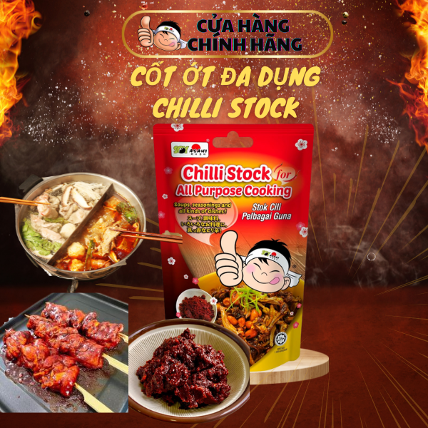 Cốt ớt đa dụng Chilli Stock - Soy Asahi - Nấu lẩu - Tẩm ướp chiên nướng - Hấp - Không chất bảo quản