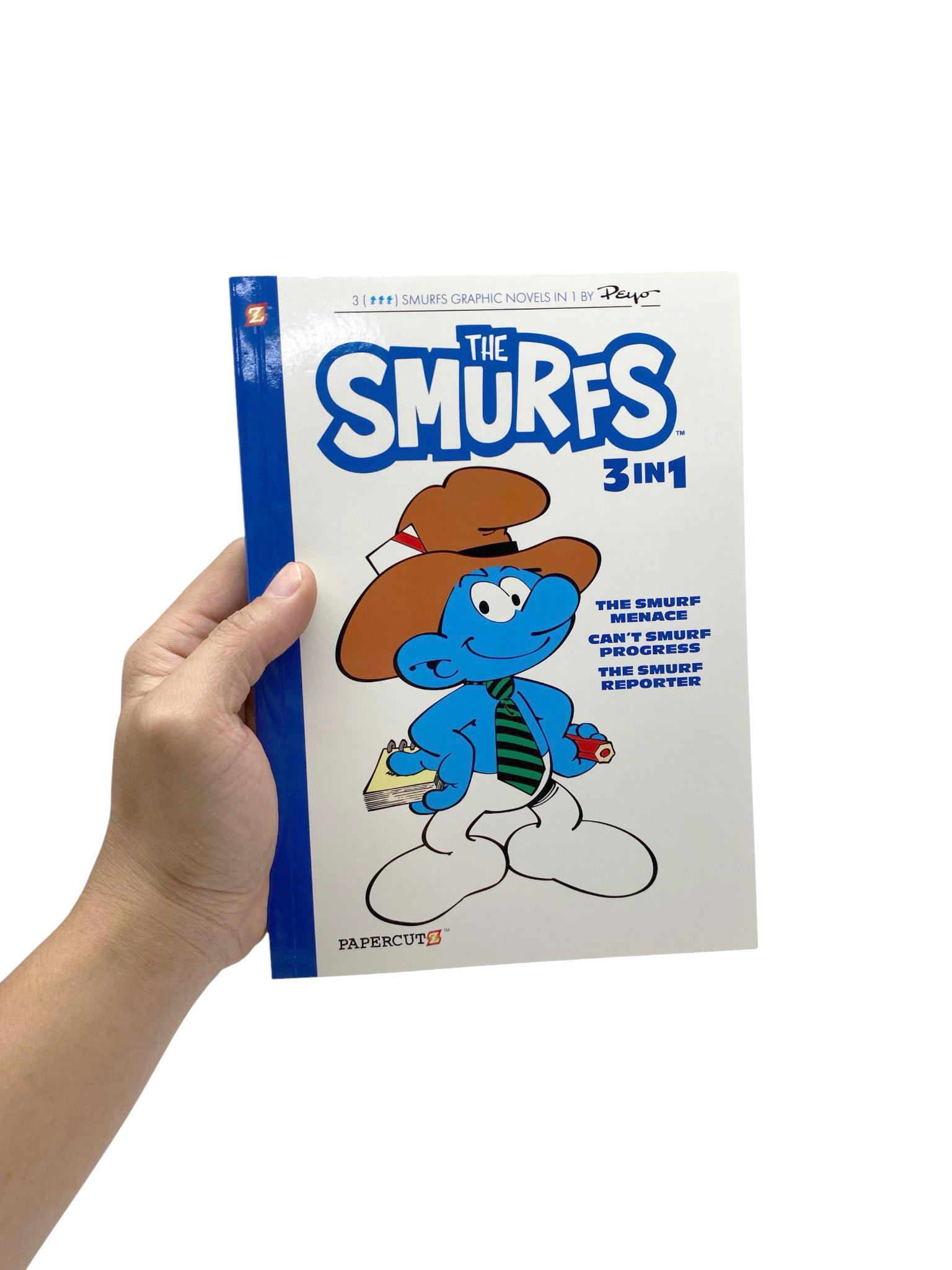 Sách ngoại văn: The Smurfs 3-In-1 #8 - The Smurf Menace, Can't Smurf Progress, And The Smurf Reporter