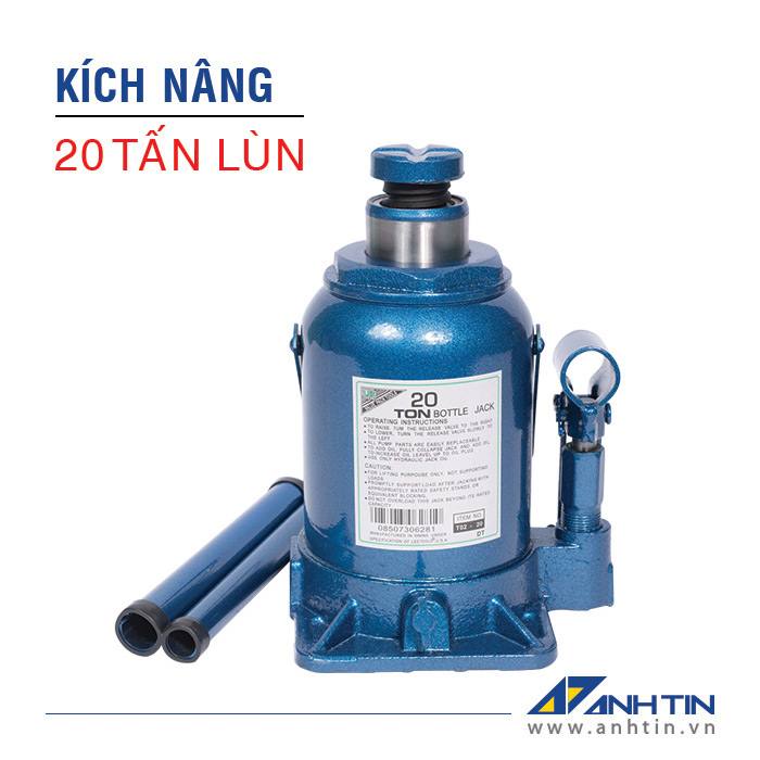 Con đội 20 tấn lùn | Kích nâng xe ô tô xe tải | Kích thủy lực | 20 tấn lùn | Chiều cao nâng 85mm | Chiều cao ren 70mm