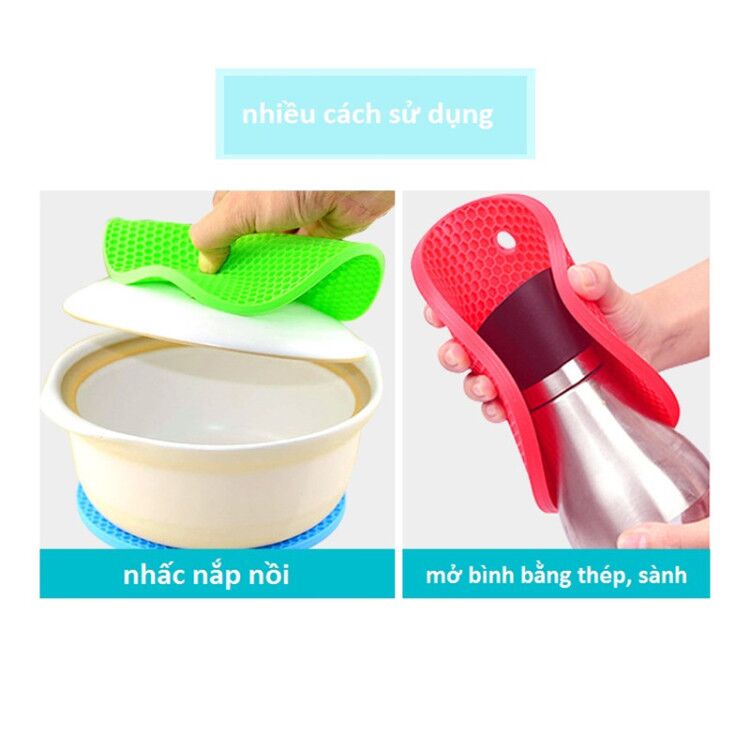 Combo 2 Miếng lốt nồi silicon giao màu ngẫu nhiên