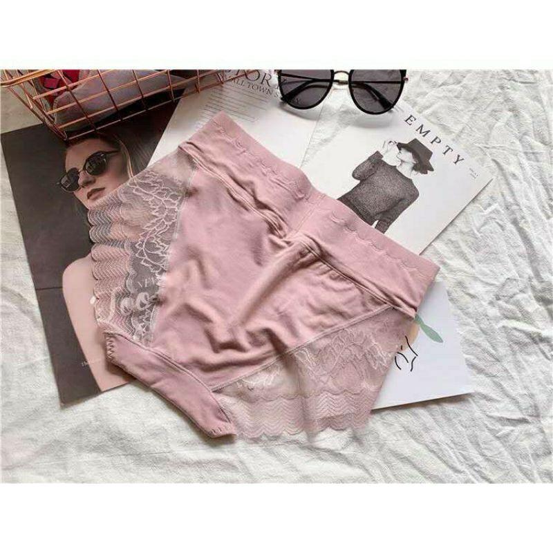 Quần lot cotton cao cấp 8889, quần chip hàng loại 1 cạp cao nâng mông phối ren siêu đẹp ôm bụng.