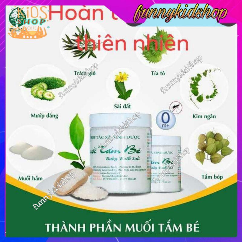 Muối Tắm Thảo Dược MUỐI TẮM BÉ Muối Tắm Bé Độc Mộc SẠCH Rôm Sẩy Mẩn Ngứa DM04-A