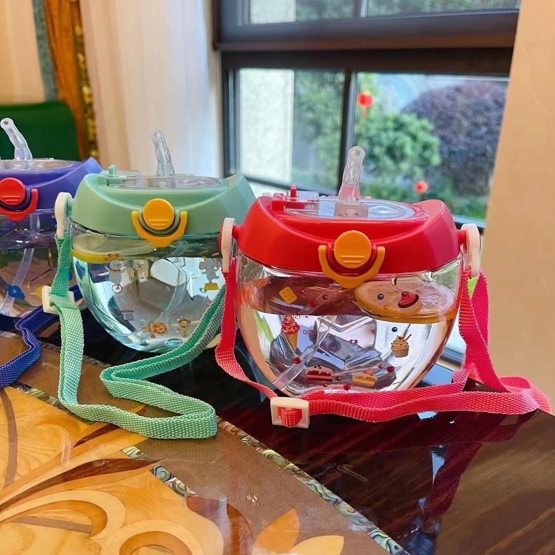 Trường Học Bình Nước Có Ống Hút Núm Vú Sáng Tạo Dễ Thương Nước Sữa Uống Chai Lọ Bé Trai Và Bé Gái Kid Bình Nước Cho trẻ Em