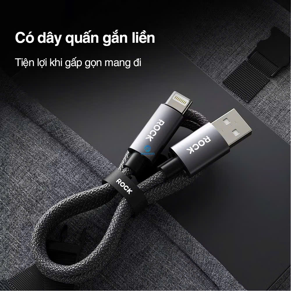 Dây cáp sạc ROCKSPACE Z28 sạc nhanh dây dù siêu bền, hàng chính hãng bảo hành 12 tháng