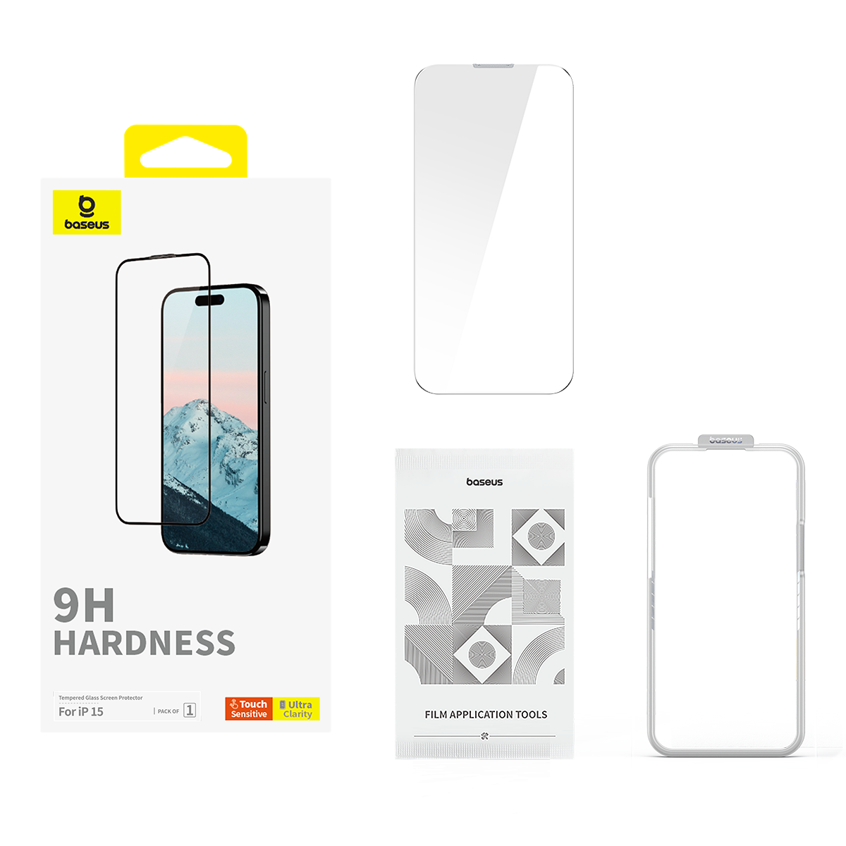 Cường Lực Full Viền Cho iP15 OS-Baseus Diamond Series Full-Coverage HD Tempered Glass Screen Protector for iP 15