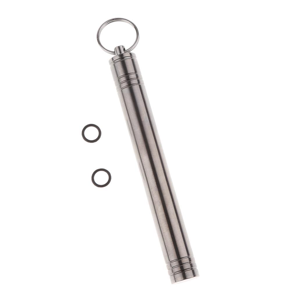 Waterproof Titanium Alloy Pocket Toothpick Holder Ear Pick Container for Outdoor Camping