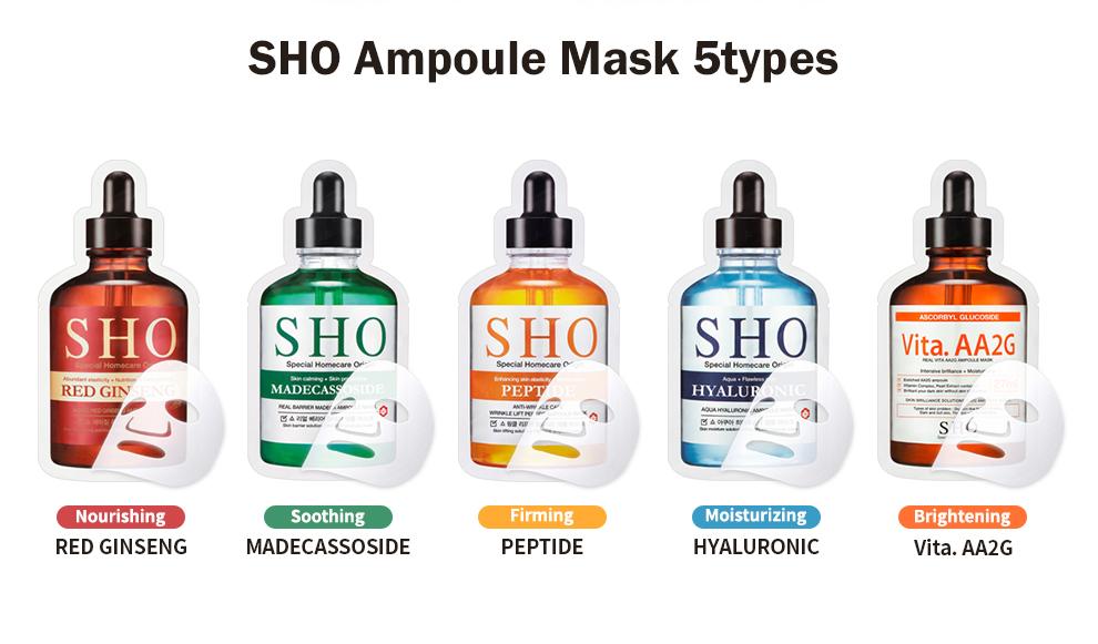 Combo 5 Mặt nạ SHO Ampoule Mask (Mix ngẫu nhiên) -  thương hiệu SHO