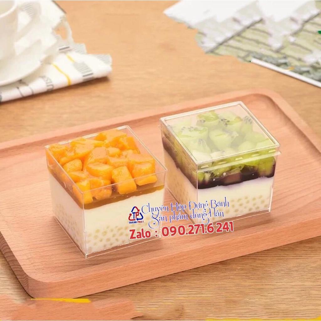 50 Ly mousse vuông LC-5550 - Ly đựng tiramisu - Panna cotta - yogurt trái cây -bánh lạnh