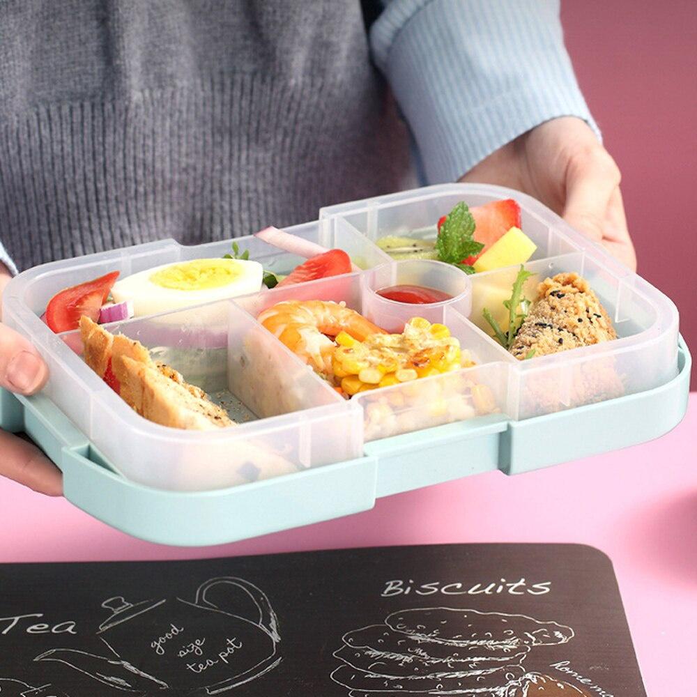 920ml Healthy Material Lunch Box 6 grid Bento Boxes Microwave Dinnerware Food Storage Container Lunchbox