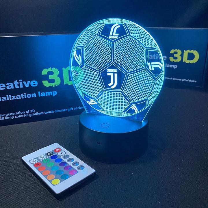 Đèn led 3D USB logo Juventus  ĐÈN NGỦ ĐÈN TRANG TRÍ 16 MÀU CÓ ĐIỂU CHUYỂN CHẾ ĐỘ MÀU