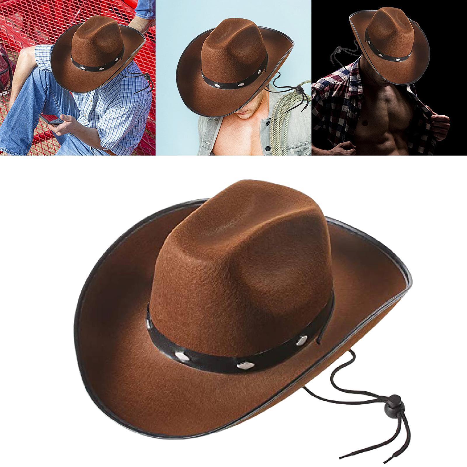 Felt Cowboy Hat for Halloween Costume Accessories, Dress up, Role Play, Cosplay Prop, Holiday Decorations