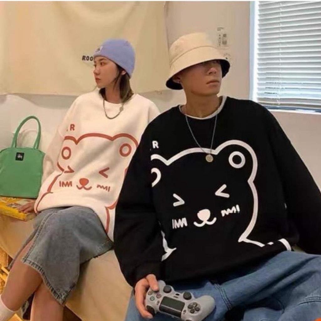 Áo sweater unisex form rộng ulzzang hottrend BEAR street style nam nữ chất nỉ ngoại mềm mỉn xịn rẻ đẹp