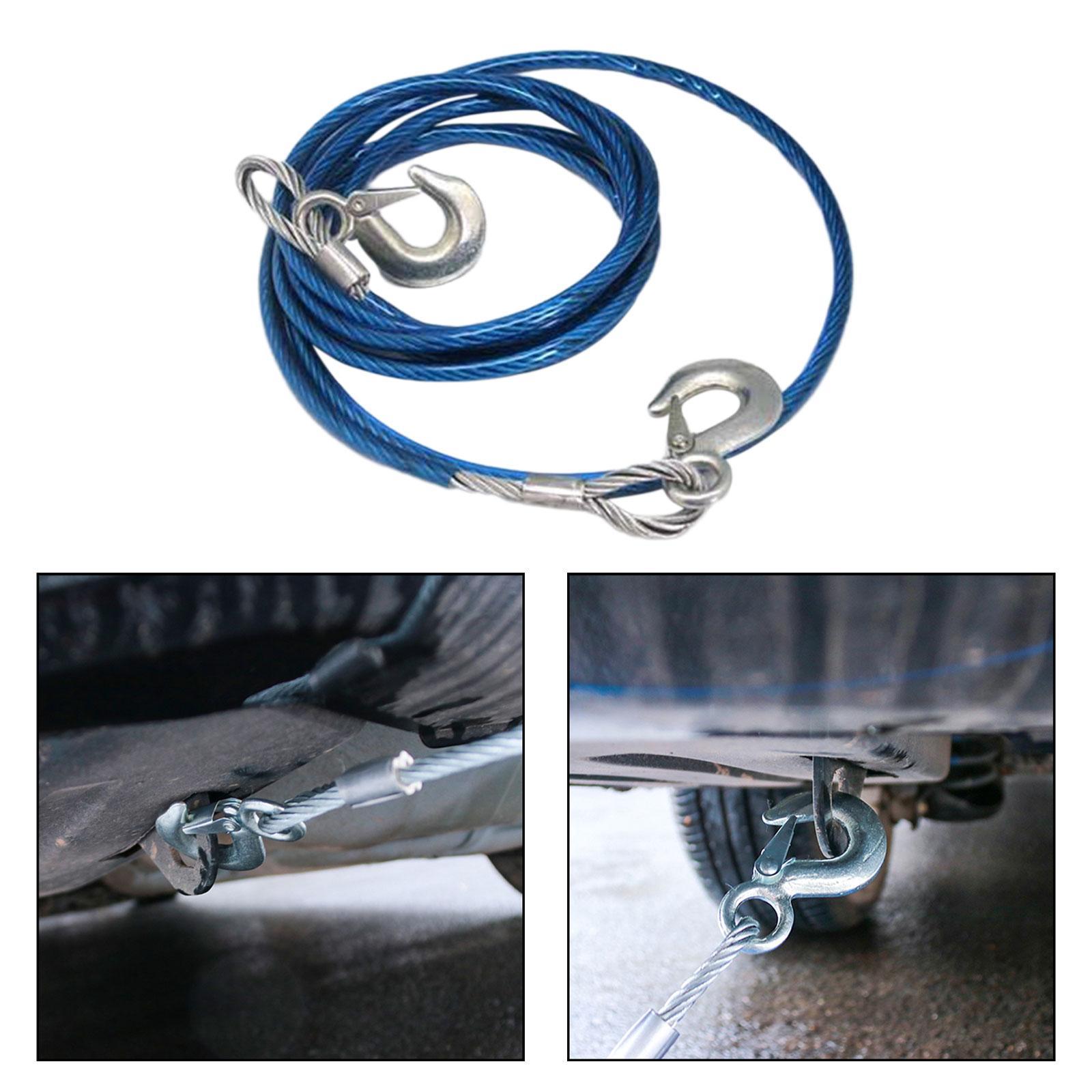 ATV Tow Strap Heavy Duty Tow Strap with Hooks for Hauling Stump Removal