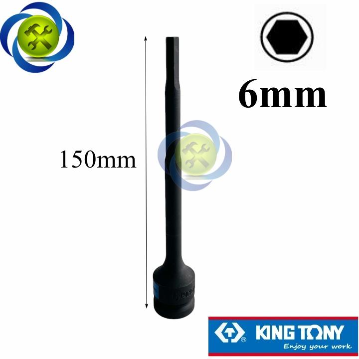 Tuýp lục giác đen 6mm Kingtony 407506 loại 1/2 dài 150mm
