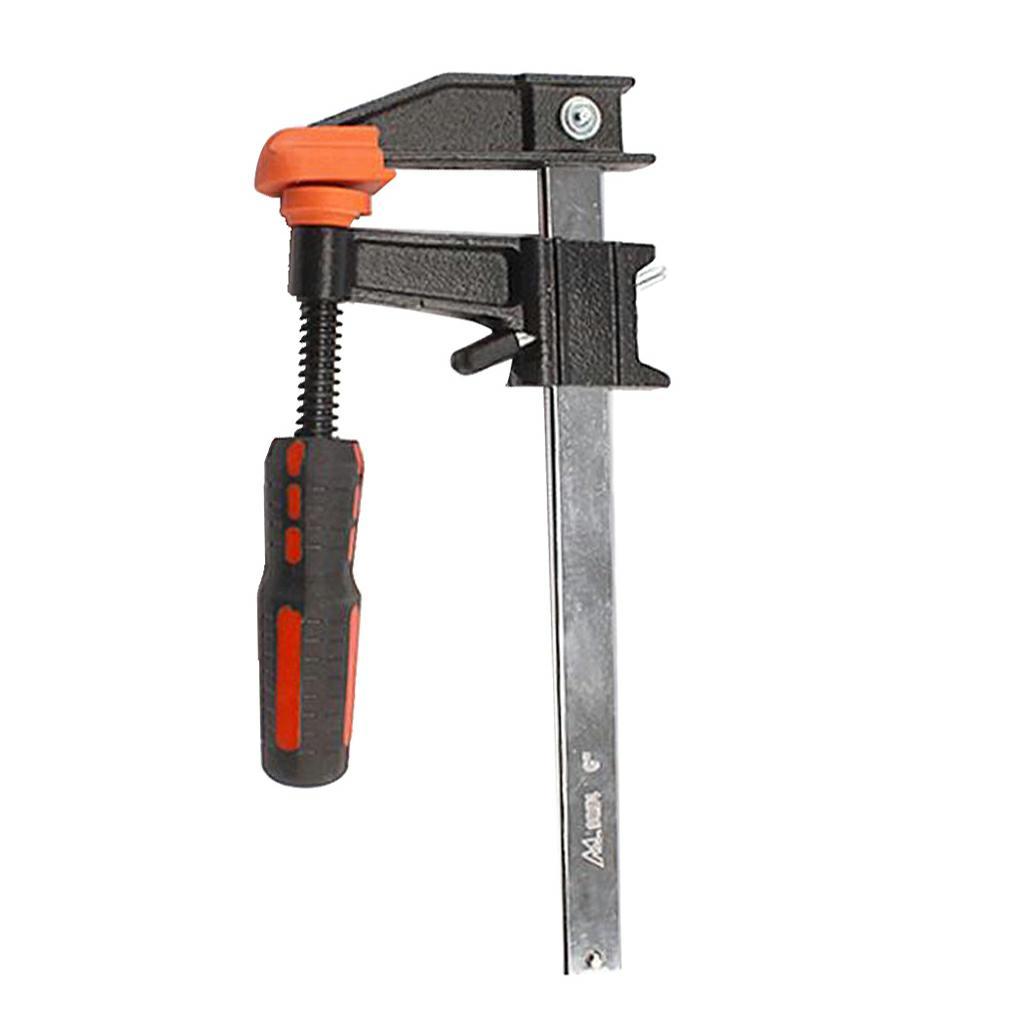 Wood Working Bar F Clamp Grip Ratchet Release Squeeze DIY Hand Gadget 6"