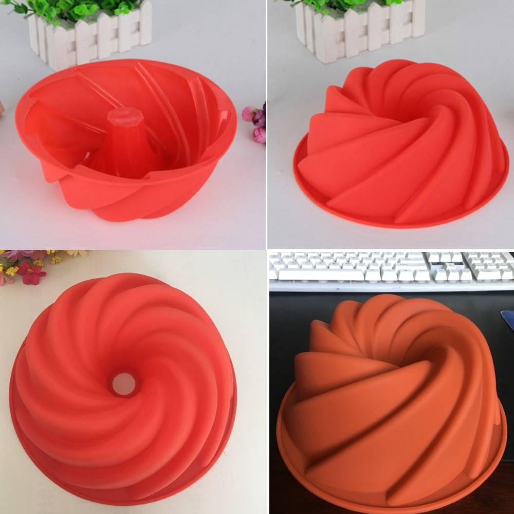 Khuôn Silicon Làm Bánh Hình Xoắn Ốc 3d