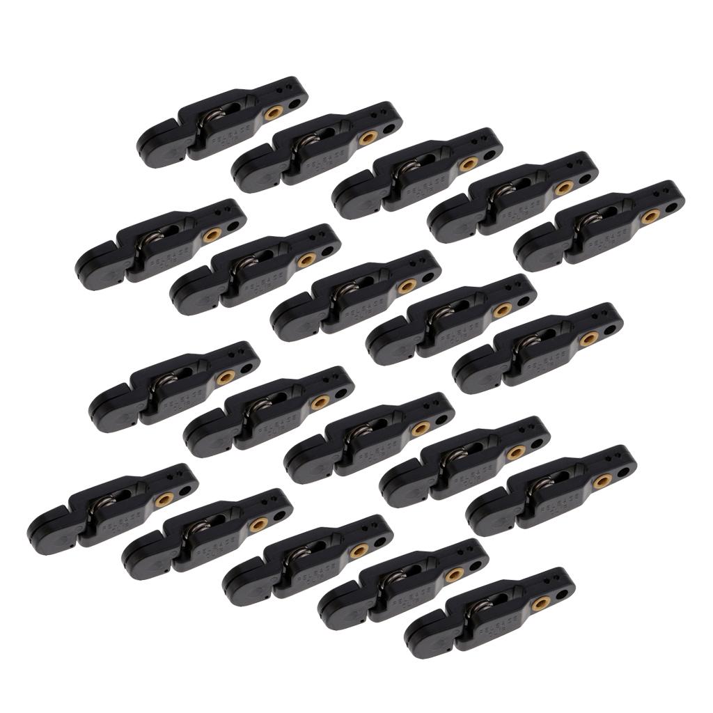 20Pcs Snap Release Clip for Weight, Planer Board, Kite, Heavy Tension Black