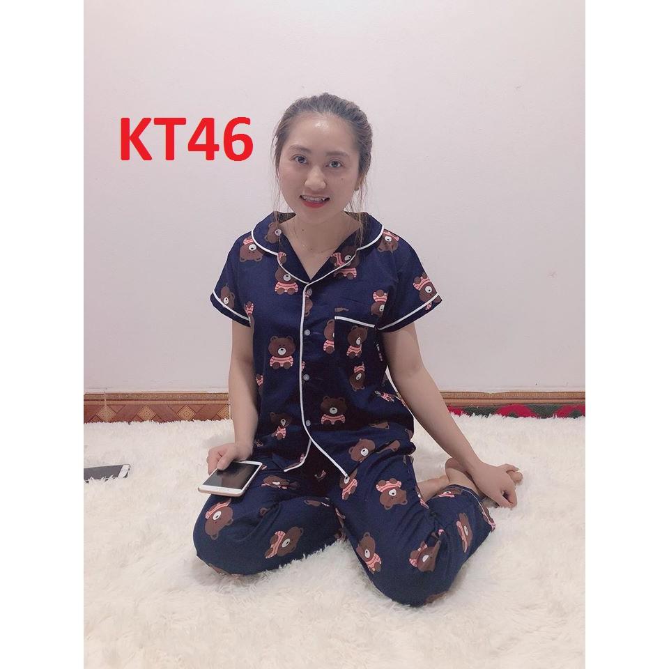 Bộ đồ Pijama kate Thái - Tay cộc quần dài form 60-75kí