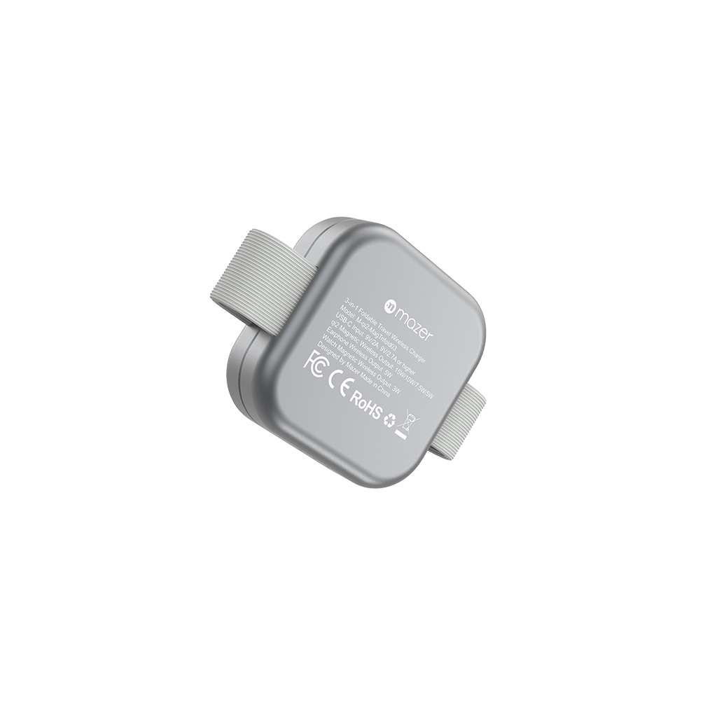 Đế sạc không dây MAZER có thể gập lại 3 trong 1 MagTrifold 03 Qi2 - Hàng chính hãng