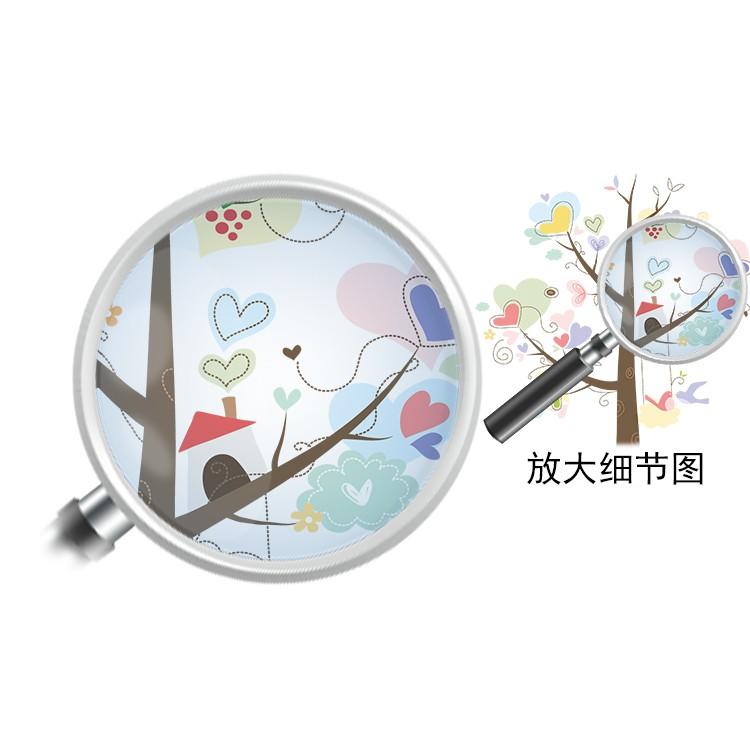 Decal dán kính cao cấp - Cây Lá Tình Yêu Sắc Màu
