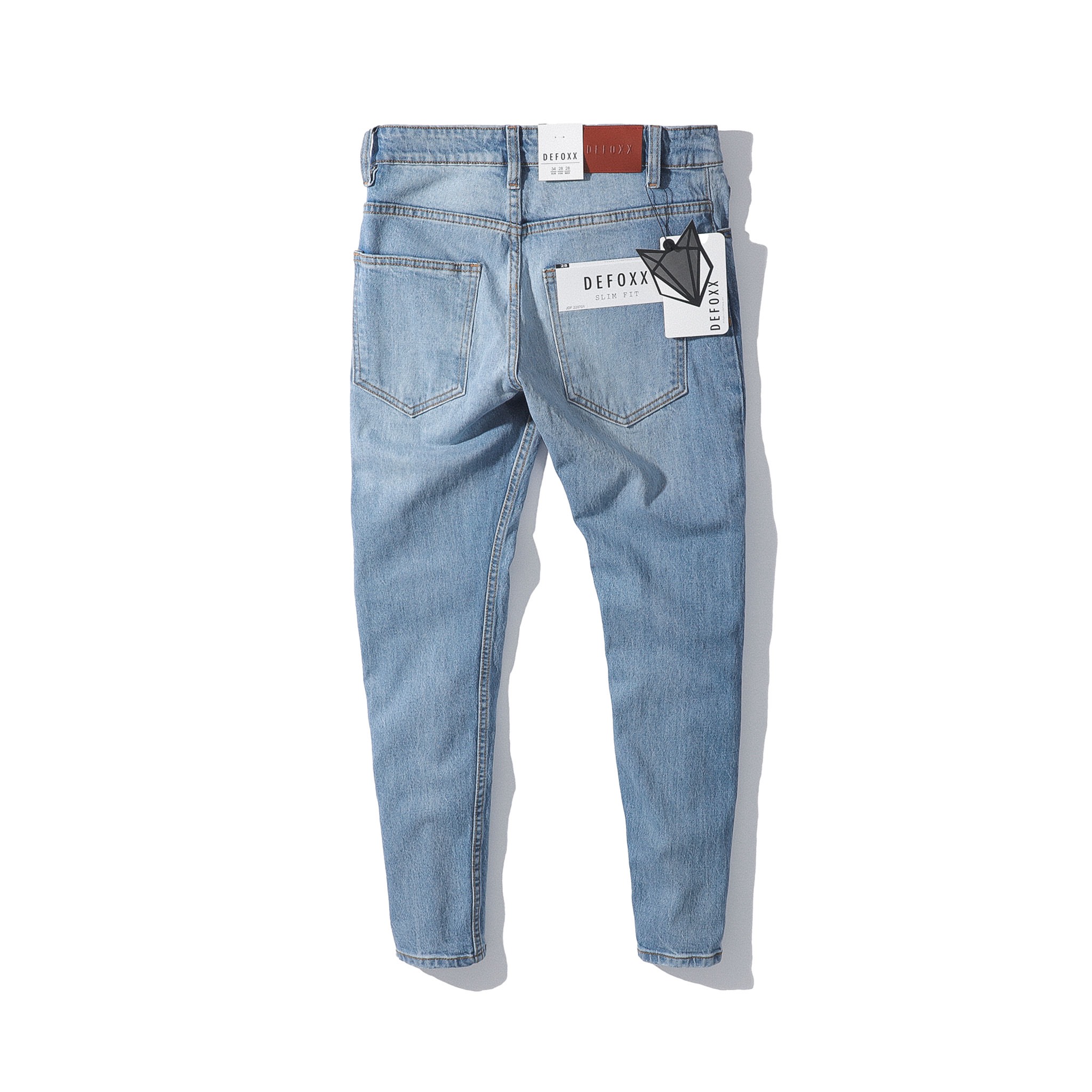 Quần jeans xanh nhạt wash rách DF form slimfit 220701 - Quần jean nam cao cấp | LASTORE MENSWEAR