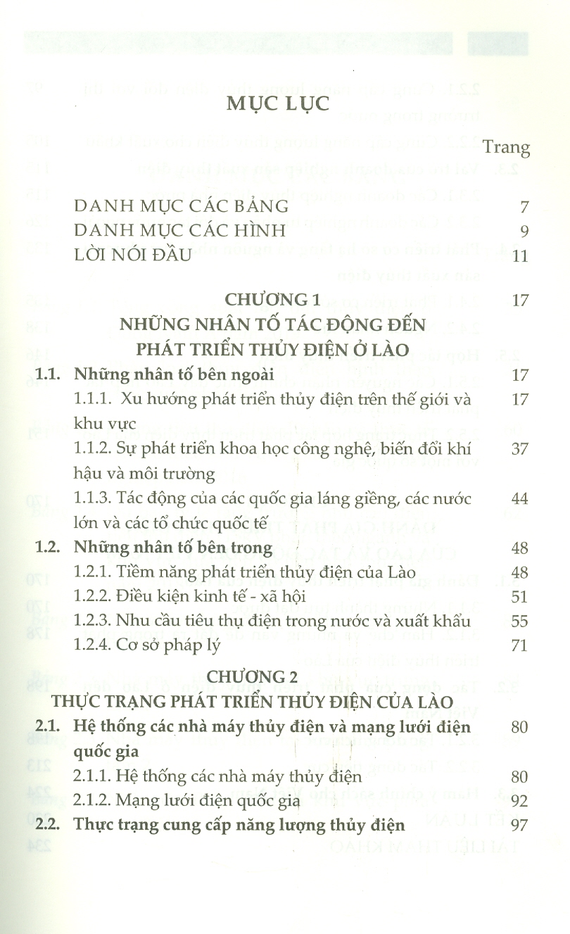 Phát Triển Thủy Điện Của Lào Và Tác Động Đến Việt Nam (Sách chuyển khảo)