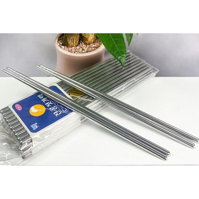 Set 10 đũa Inox chân không Ggomi Hàn Quốc GG624