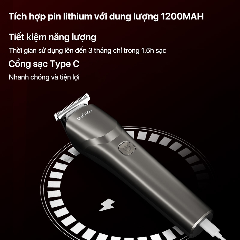 Tông đơ cắt tóc đa chức năng Xiaomi Enchen Beardo2 chất liệu thép không gỉ nhiều cữ linh hoạt - Hàng nhập khẩu
