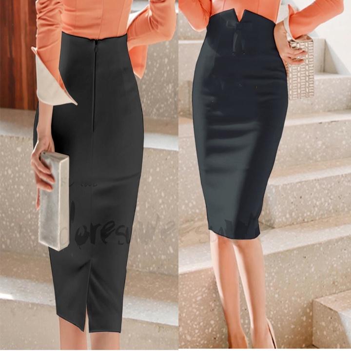 Chân váy bút chì công sở dài 62cm hàng thiết kế cao cấp chất vải co giãn thoáng mát - Chân váy nữ