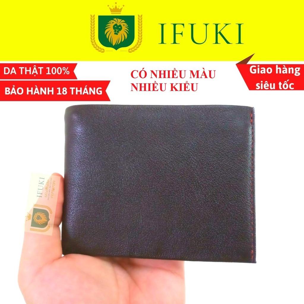 Ví da giấu chỉ cho nam , làm từ da bò Nappa thật , cao cấp , nhỏ gọn , đẹp , dùng đựng thẻ , đựng tiền – IFUKI