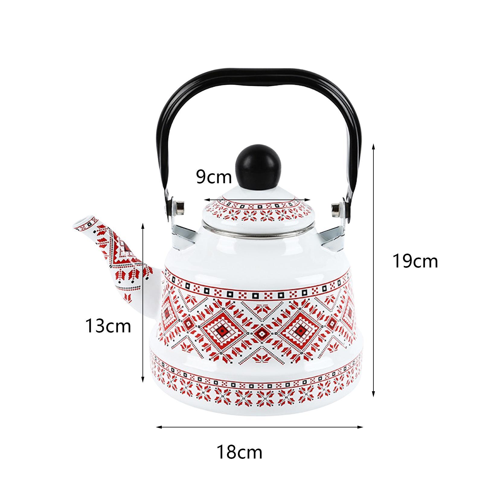Enamel Tea Kettle Tableware Teapot Water Kettle for Kitchen Picnic Camping