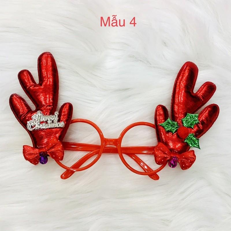 Mắt kính mắt kiếng noel ko tròng cho bé trang phục giáng sinh