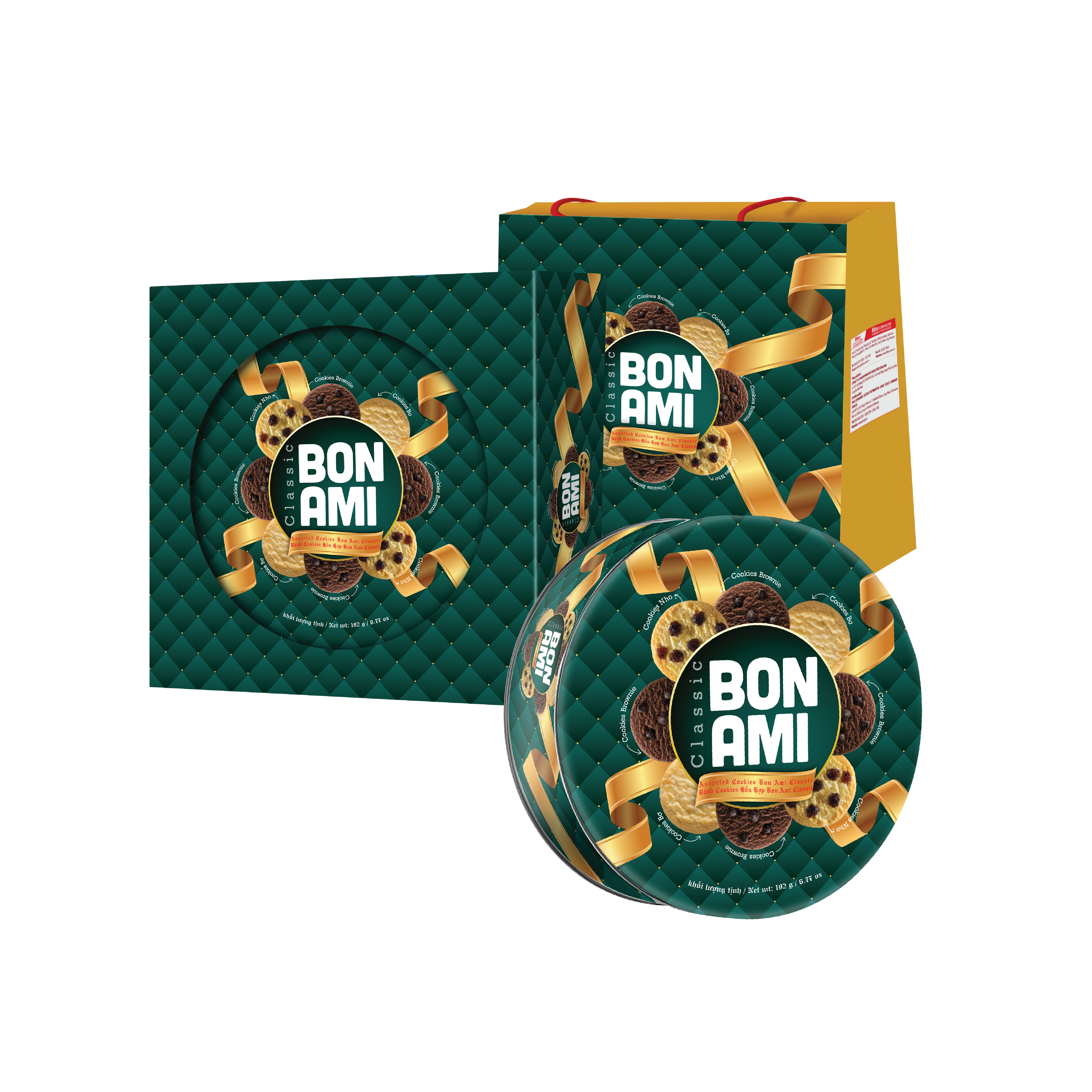 Bánh Bon Ami Hỗn Hợp Bibica hộp thiếc 192g