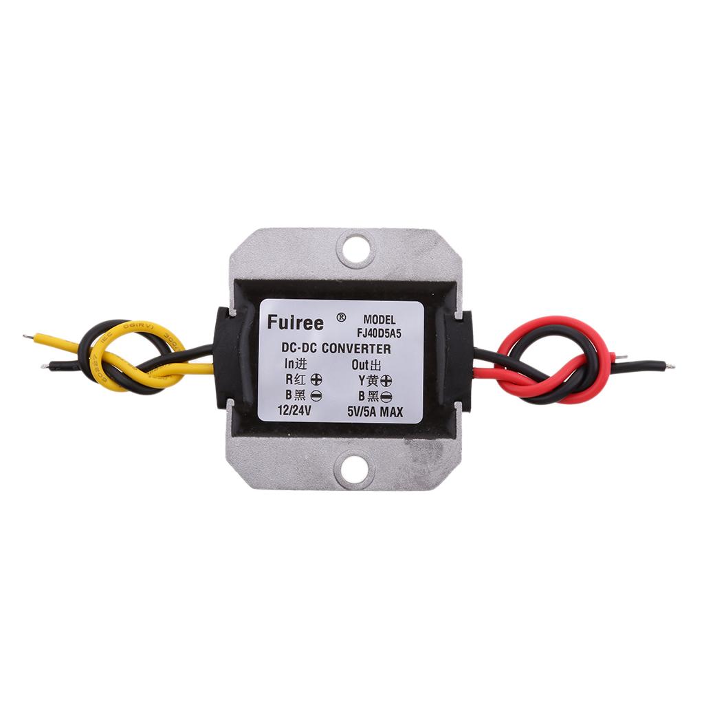 Waterproof DC-DC Converter Buck 12V/24V To 5V 5A 25W Car Power