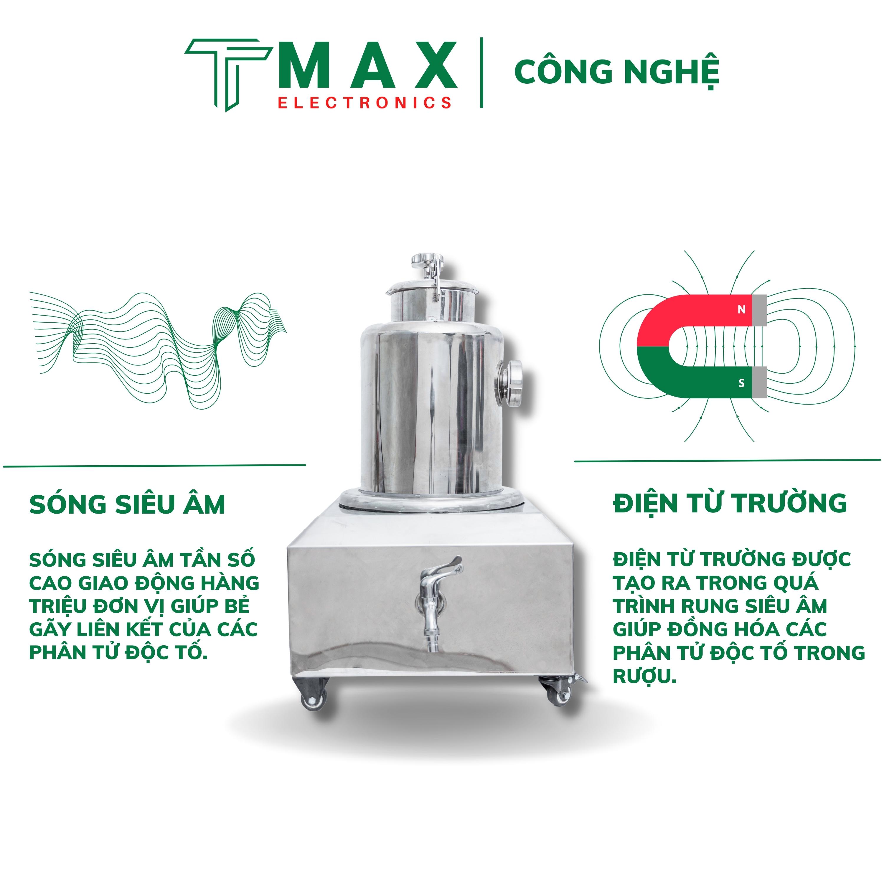 Máy Khử Độc Tố Và Lão Hóa Rượu Tmax Electronics 15L - Hàng Chính Hãng - Bảo Hành 12 Tháng