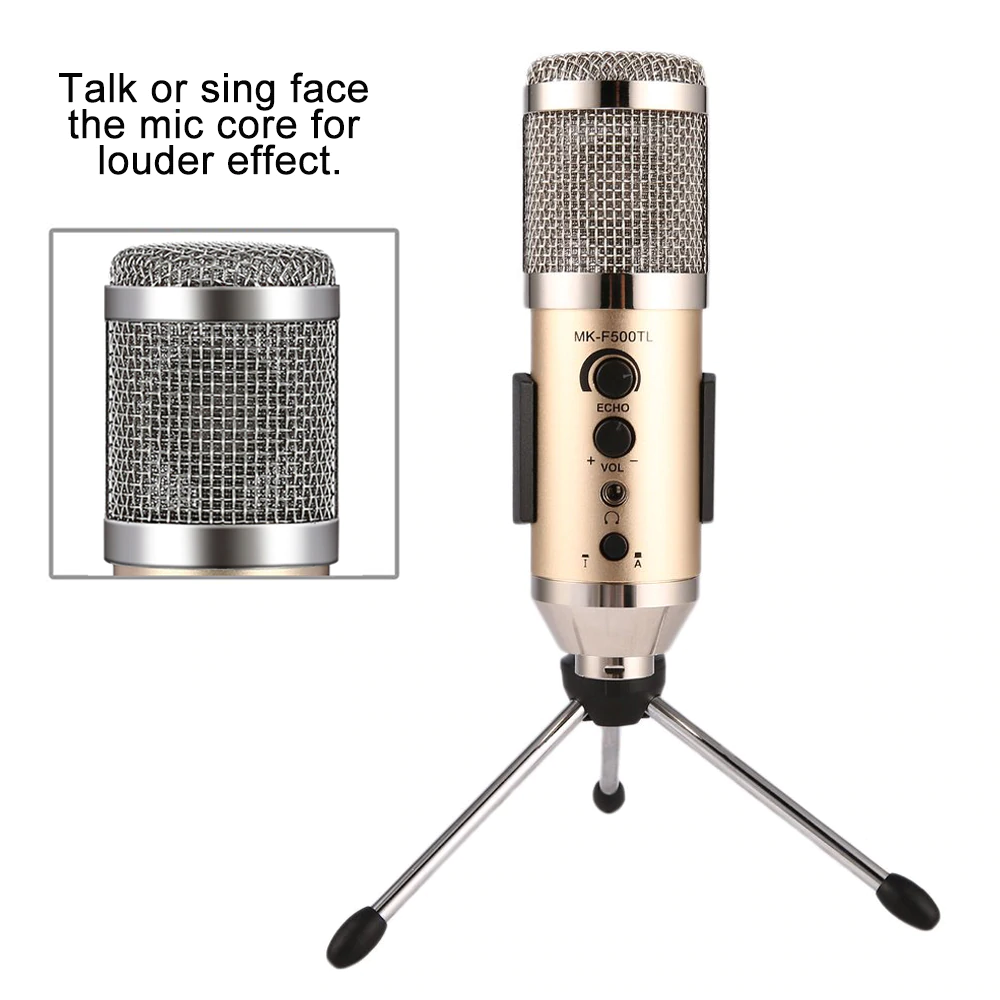 SOAIY Micro thu âm livestream karaoke 3 trong 1 MK-F500TL - Hàng Nhập Khẩu