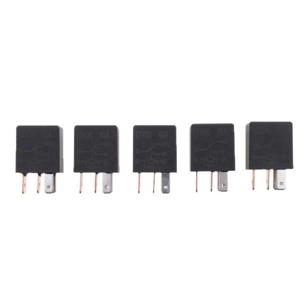 10 Pieces 12V Micro 30A 5-Pin Automotive Changeover Relay Car Bike Boat